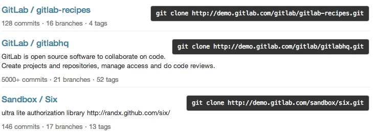 GitLab public repo listing